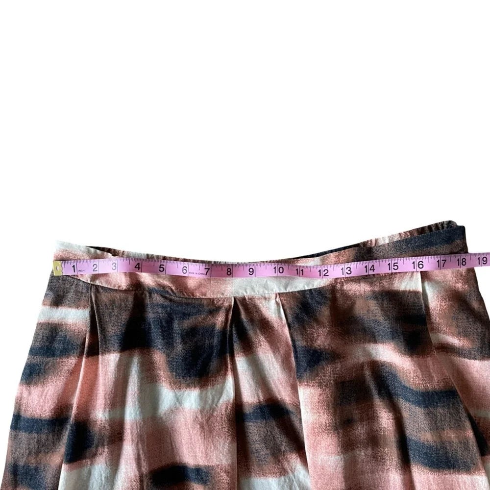 DKNY Abstract Print A-Line Cotton Maxi Skirt Womens Size XL